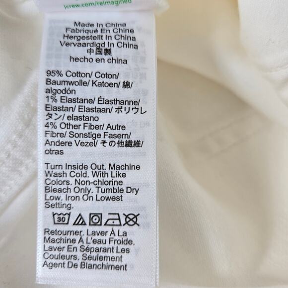 J. Crew Factory Curvy Essential Straight White Jean 33P NWT - Picture 10 of 10